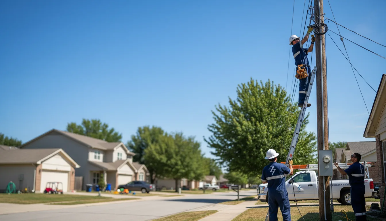 Residential electrician providing installation services in Cordell, OK